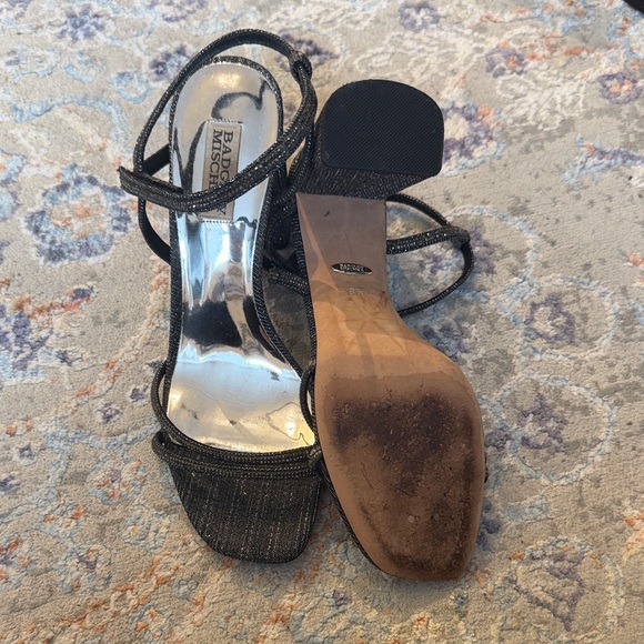 Badgley Mischka Black Strappy Heels